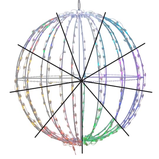 Vickerman 36" RGB & Warm White LED Folding Metal Sphere